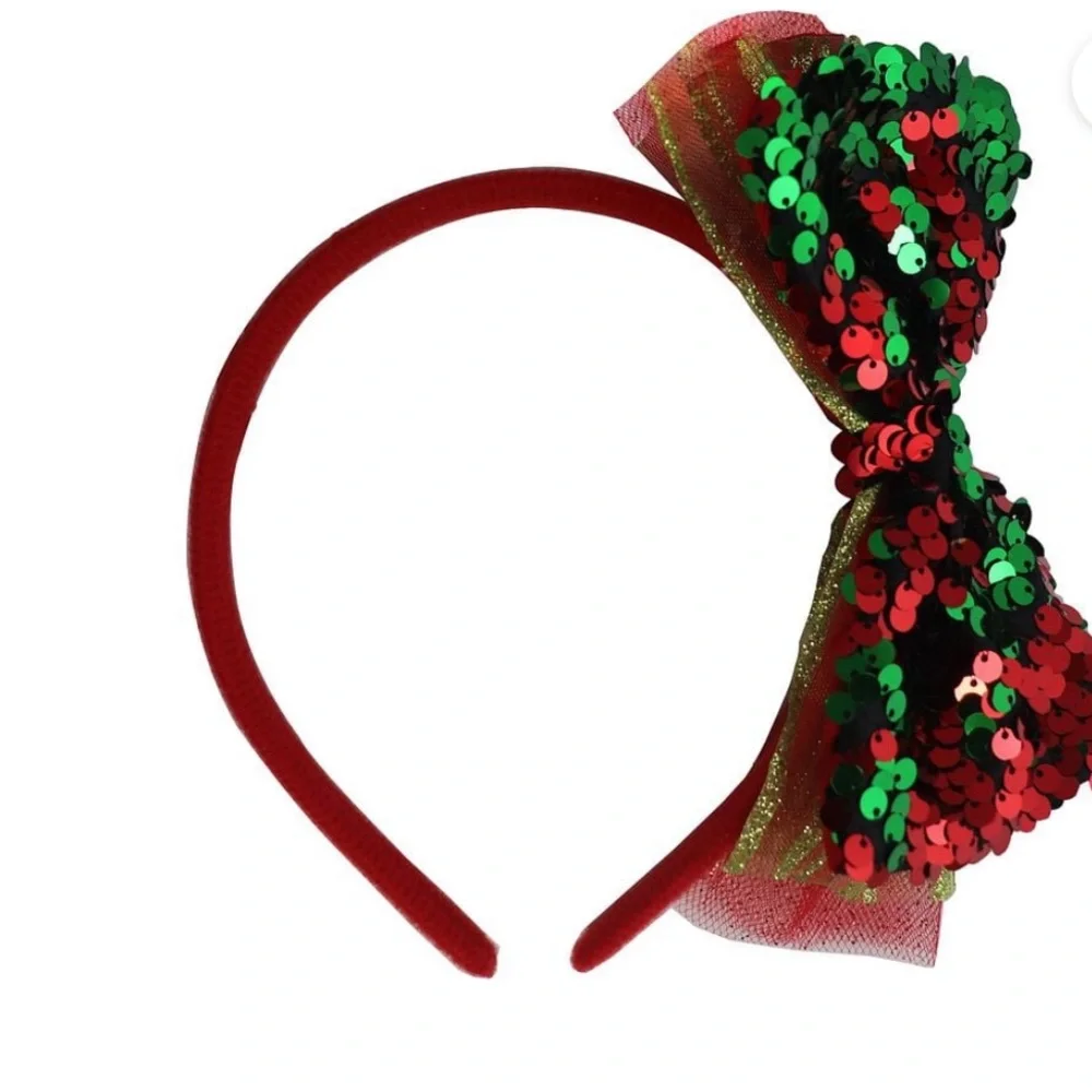 Holiday time sequin headband